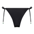 Maui Crochet Cheeky Tanga Bikini Bottoms, Black
