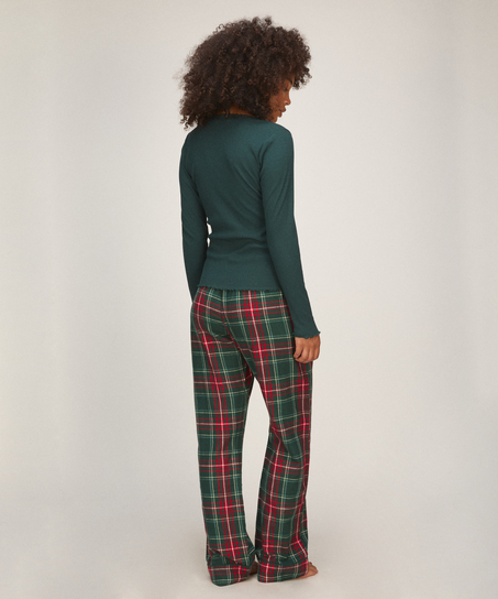 Tall Flannel Pyjama Pants, Green