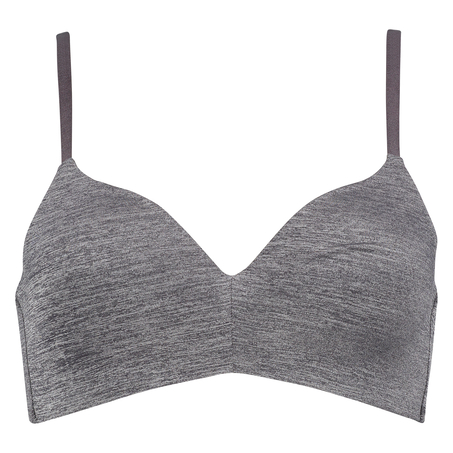 Padded non-wired bra Rebecca, Gray