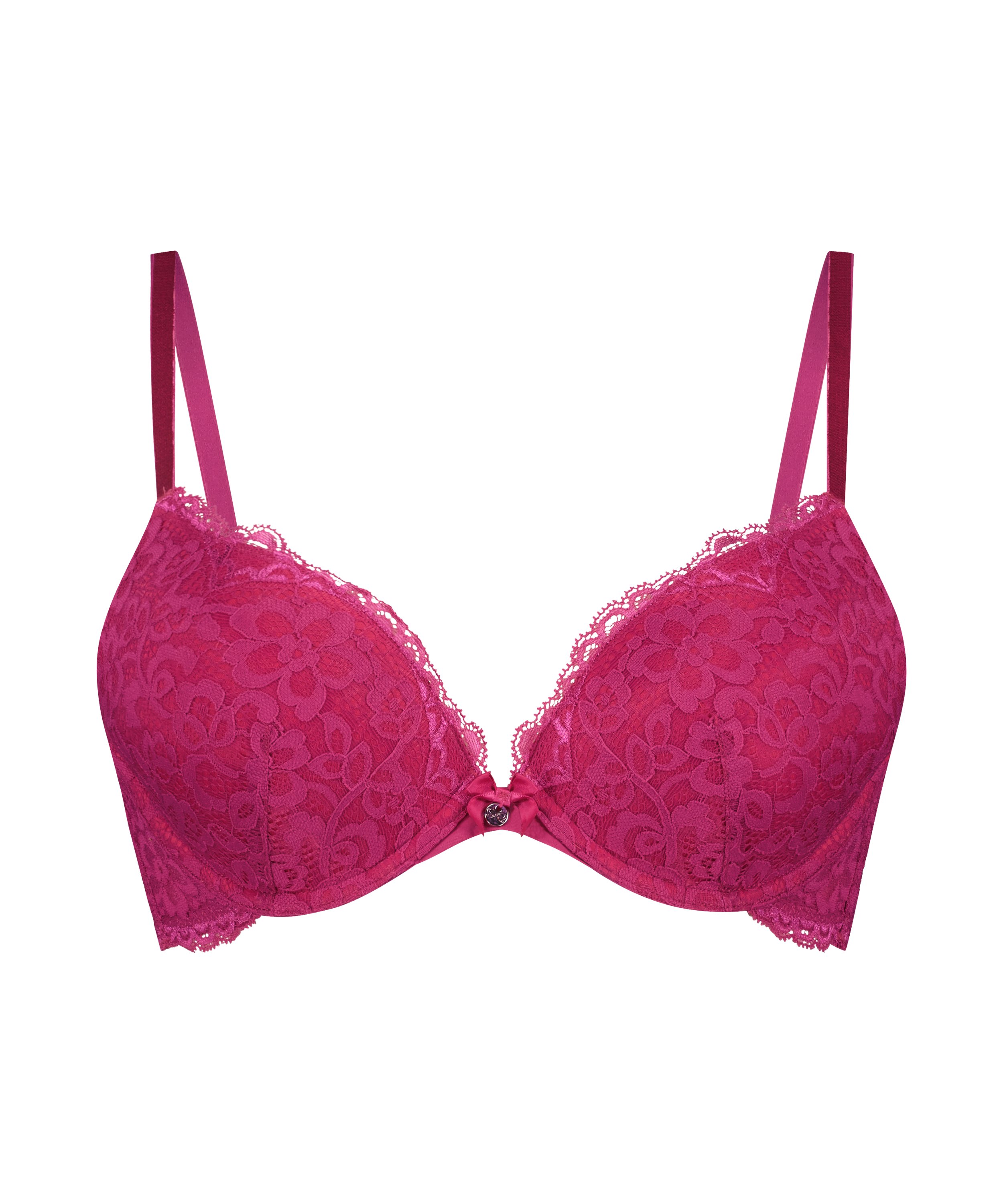 Marine Padded Push-Up Underwired Bra, Pink, main