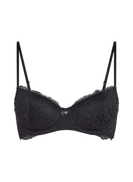 Marine Padded Underwired Bra, Black
