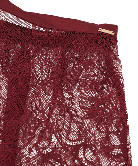Delphine Lace Shorts, Red