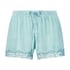 Velvet lace shorts, Green