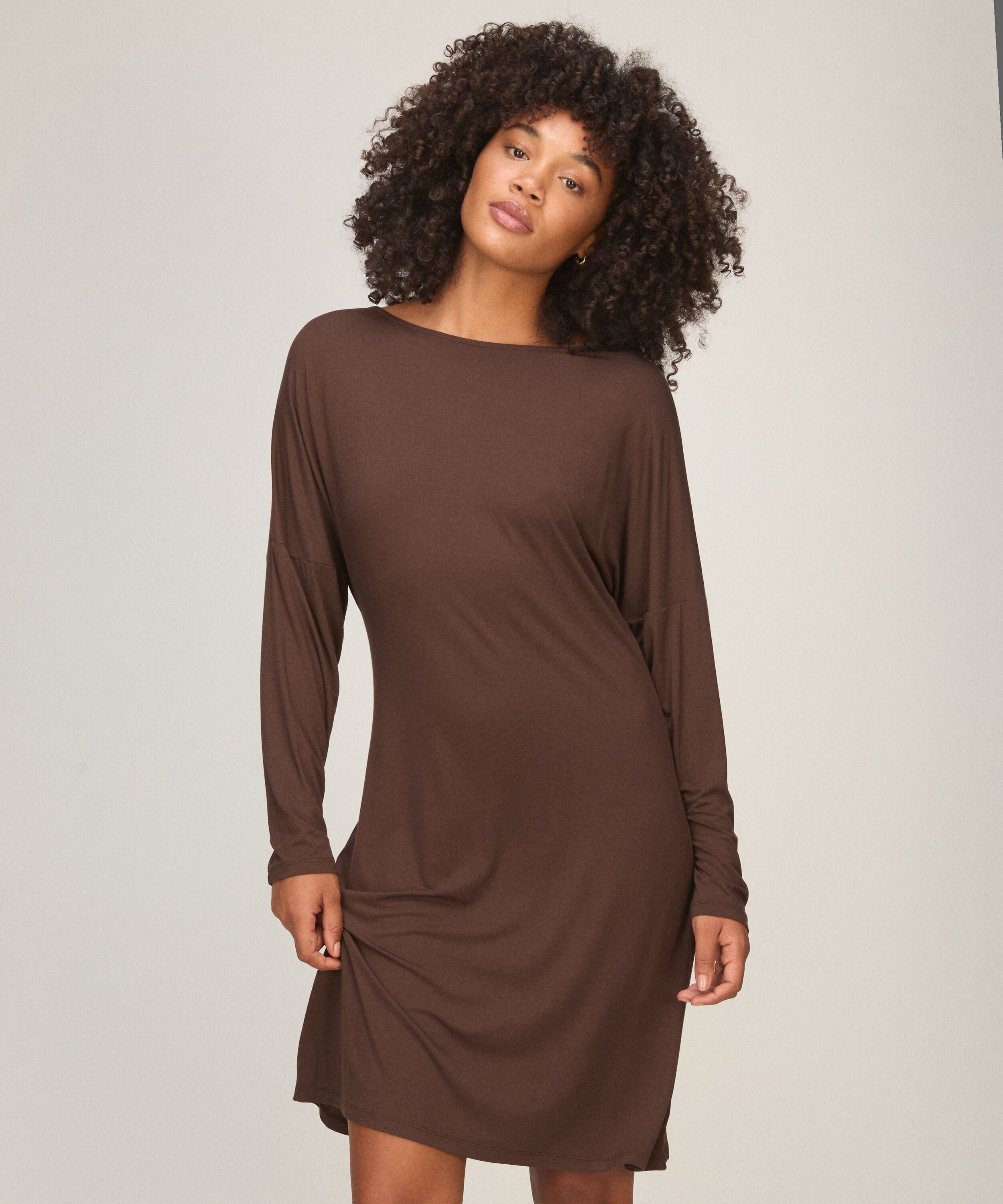 Nightshirt Jersey Essential, Brown