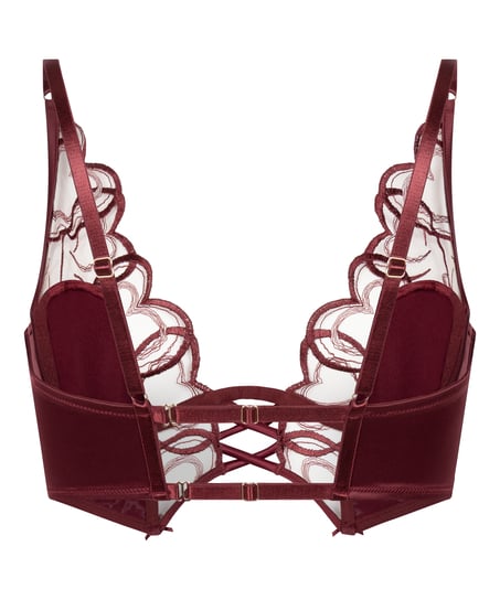 Olivia Non-Padded Underwired Longline Bra, Red