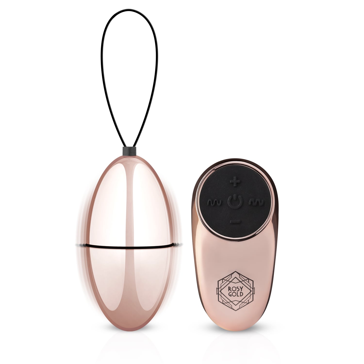Rosy Gold Vibrating Egg, Black, main