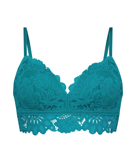 Shiloh Padded Longline Non-Underwired Bra, Blue
