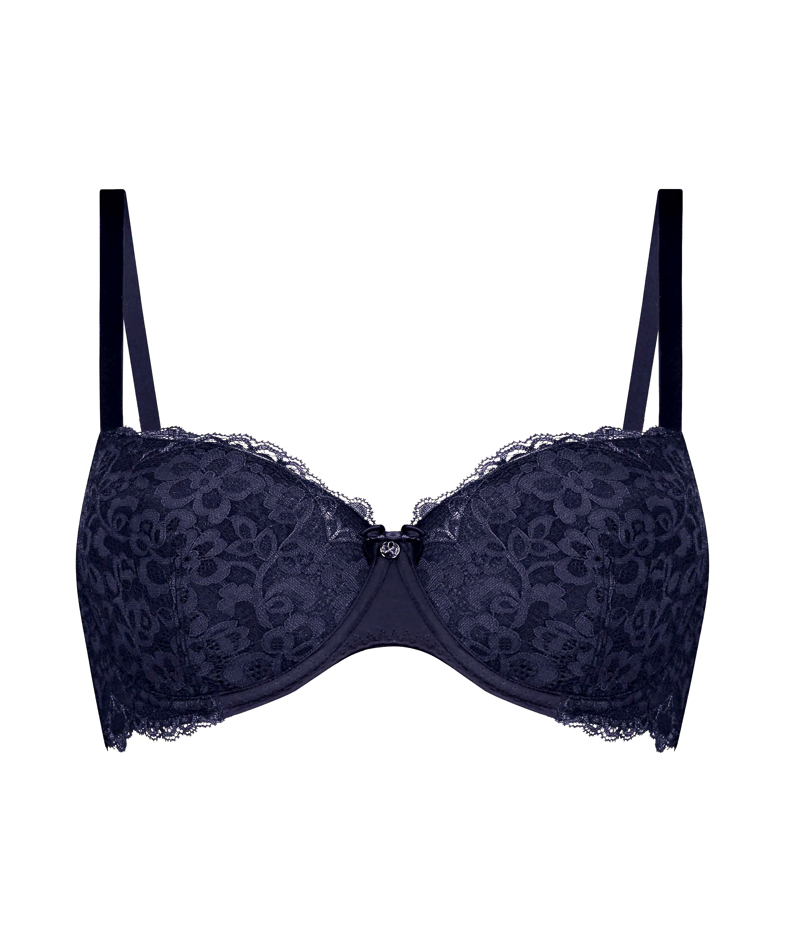Marine Padded Underwired Bra, Blue, main