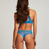 V-shaped Brazilian knickers mesh, Blue