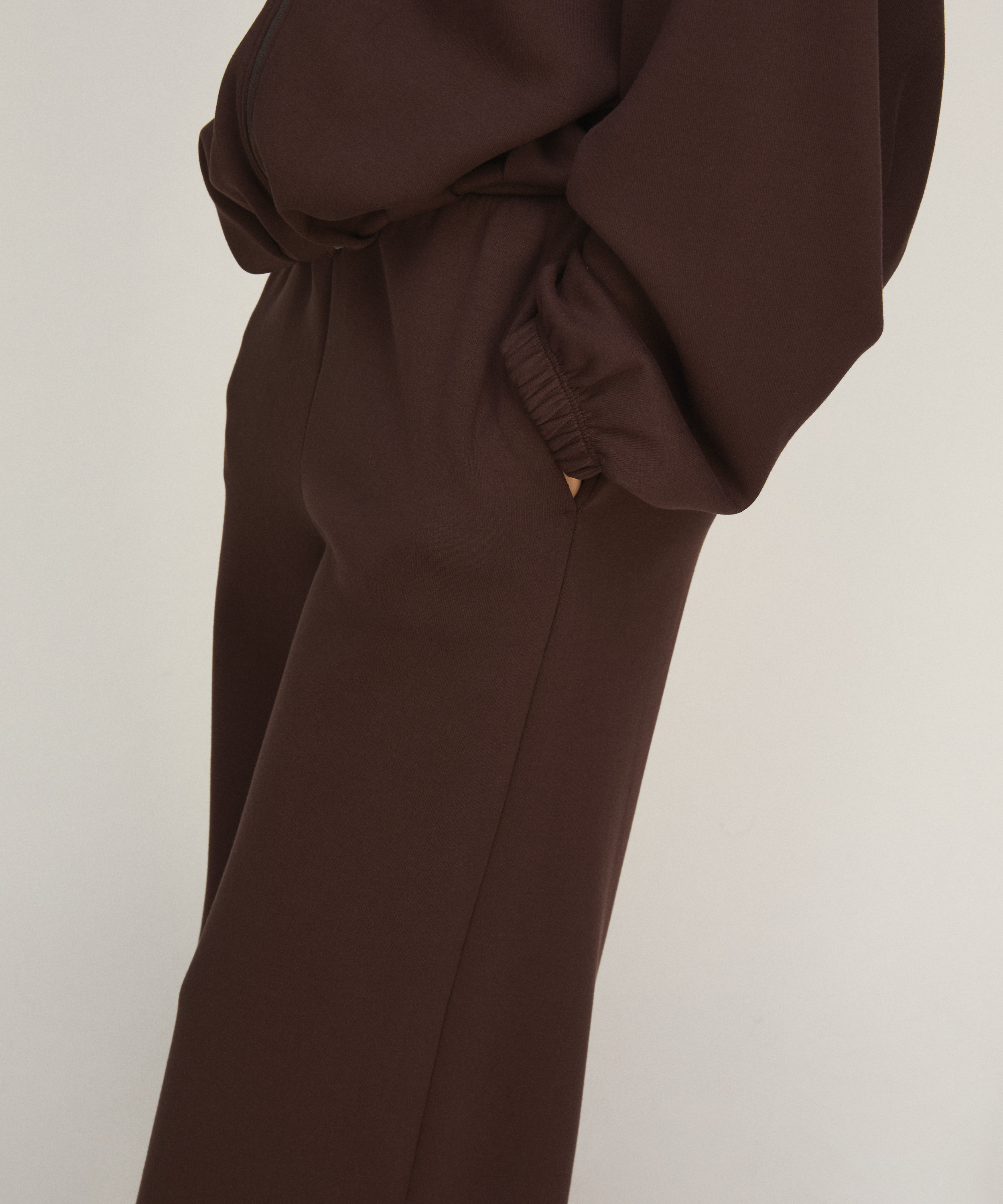Pant viscose wide leg, Brown, main