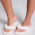 Fake Fur Slippers, White