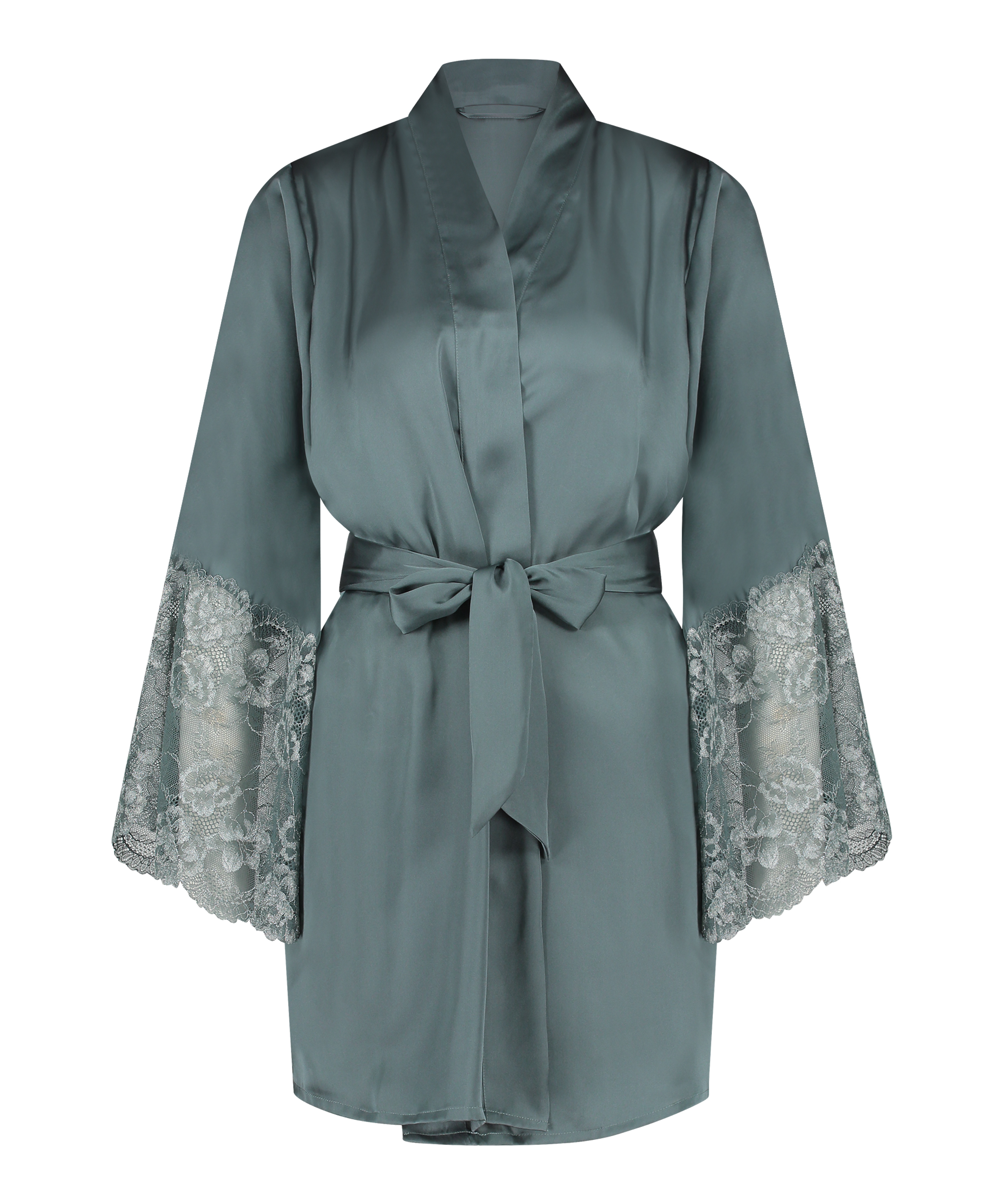 Satin Kimono, Blue, main