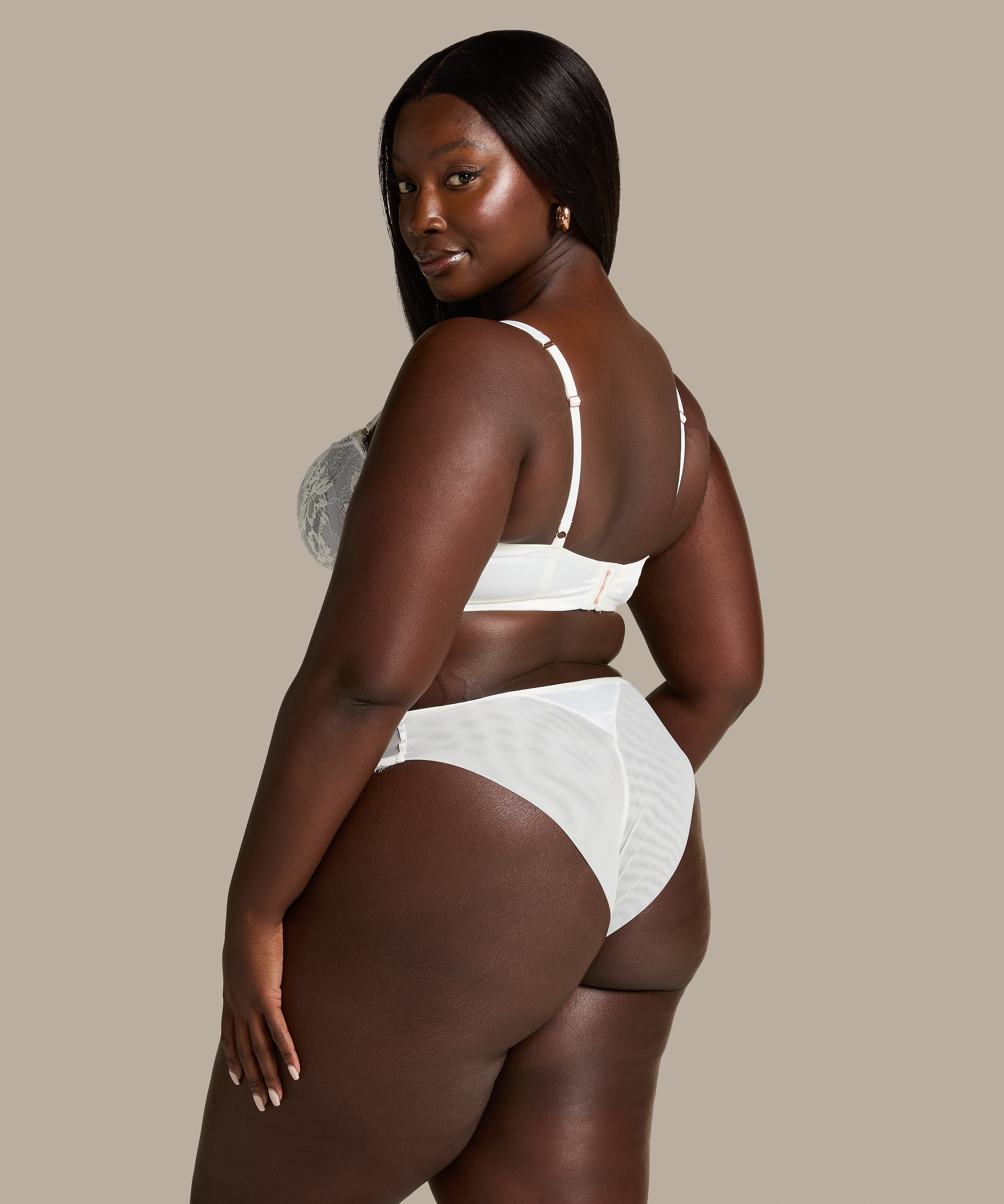 Tiah Non-Padded Underwired Longline Bra, White, main
