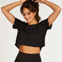 HKMX Mesh Crop Top, Black