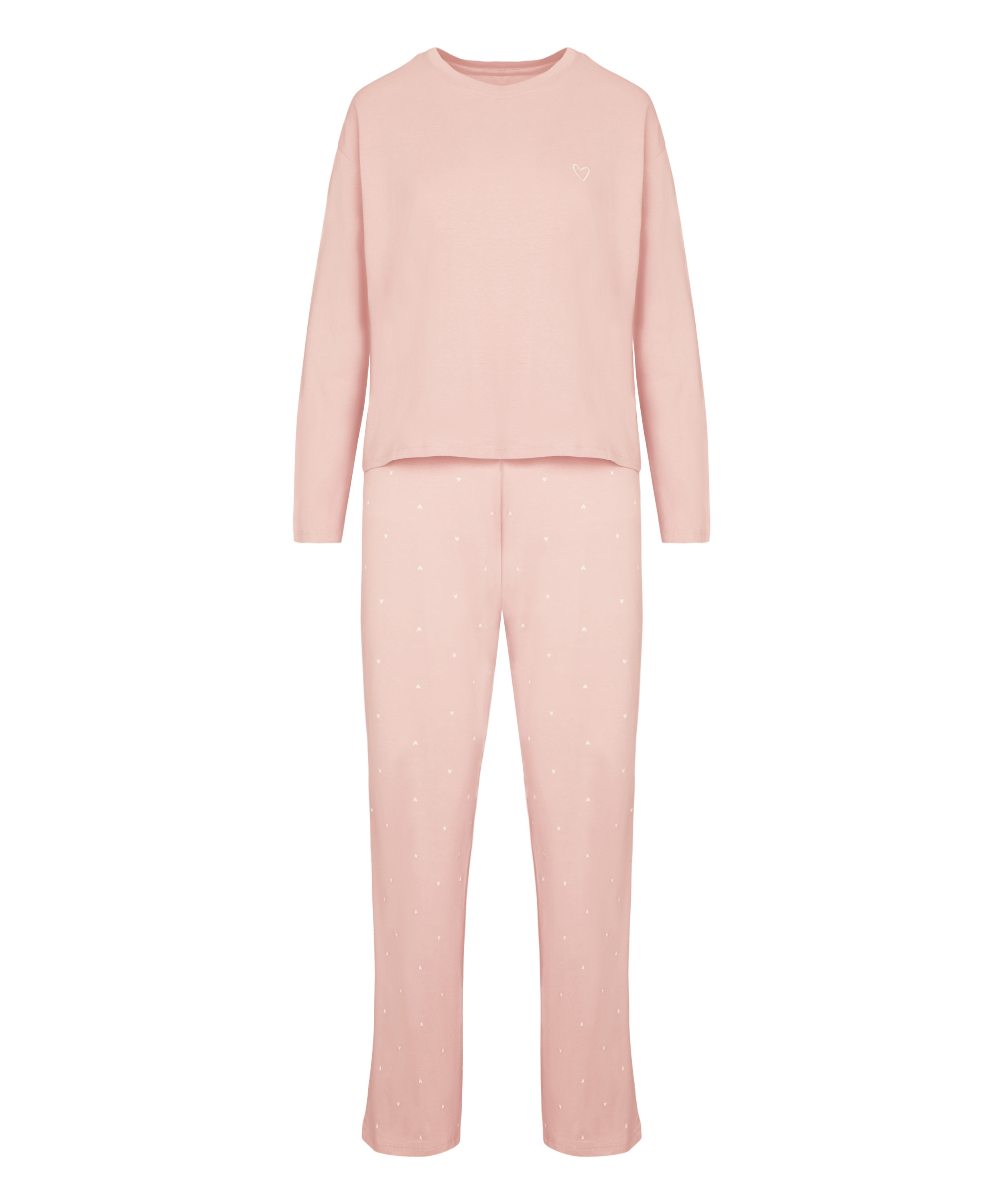 Pyjamaset Cotton Jersey, Pink, main