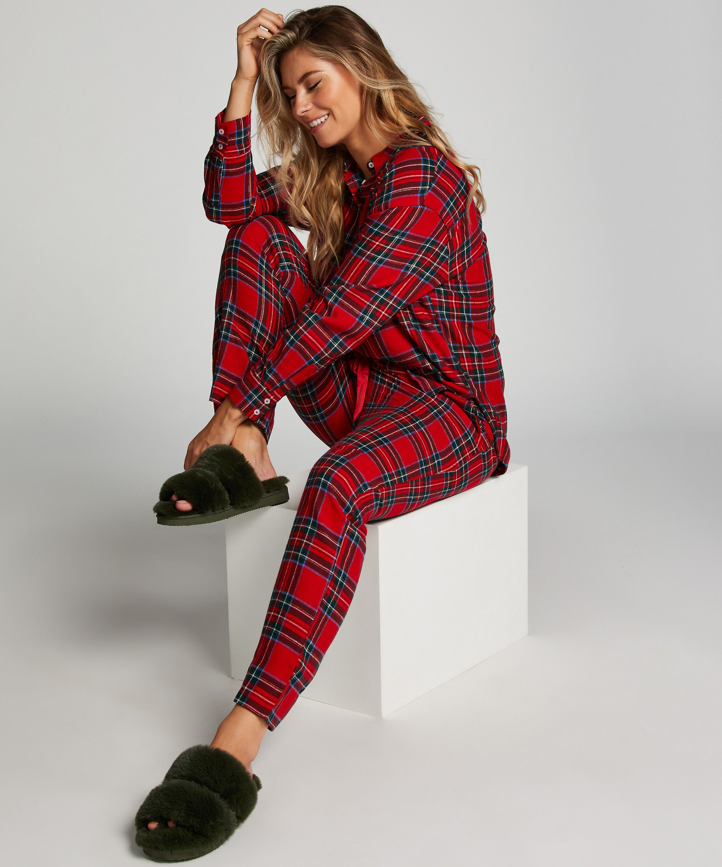Tall Flannel Pyjama Pants, Red