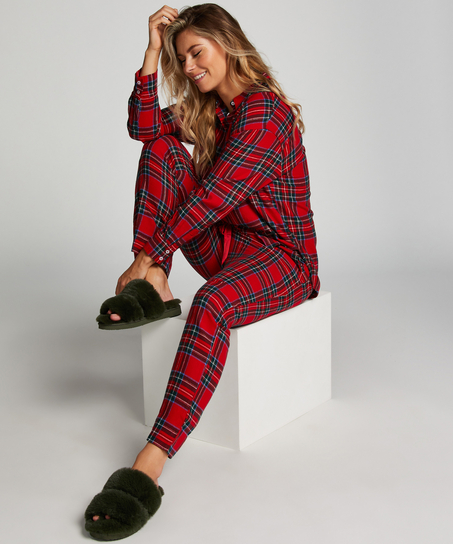 Tall Flannel Pyjama Pants, Red