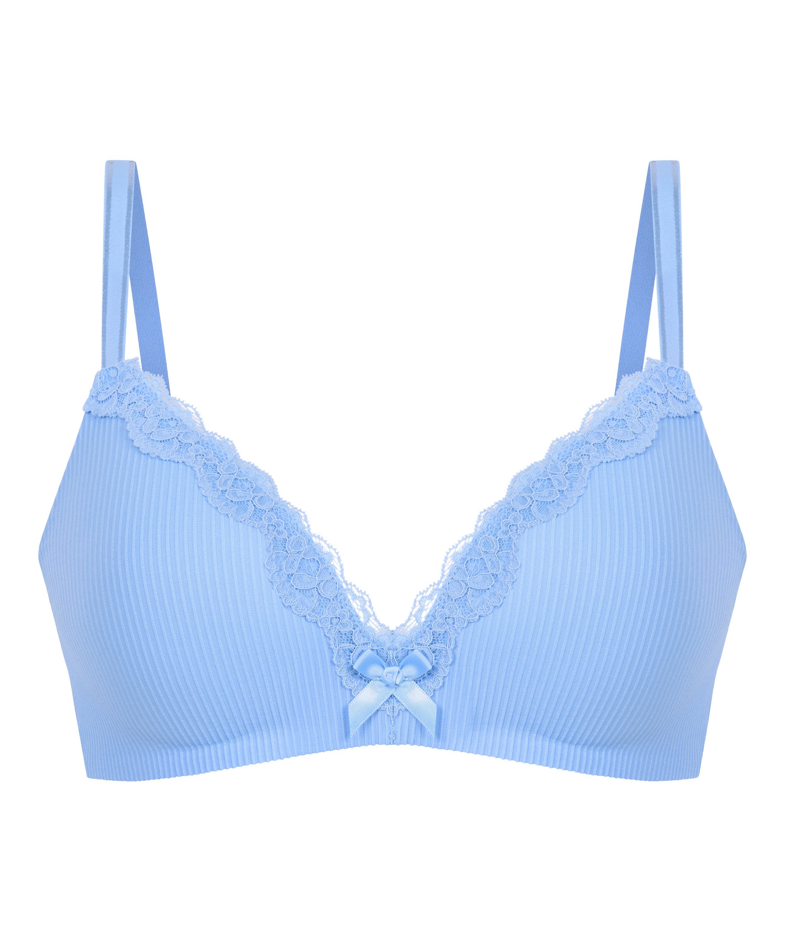 Lola Padded Non-Wired Bra, Blue, main