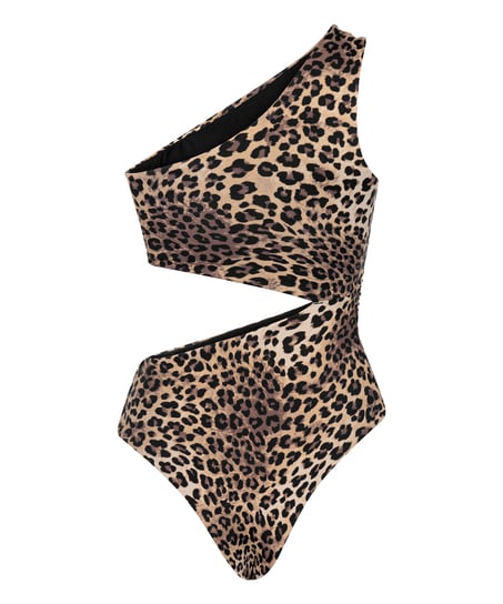 Amalia One Shoulder Bathingsuit, Brown