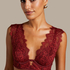 Zoe Non-Padded Underwired Longline Bra, Red