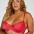 Padded Underwired Demi-Cup Bra Duckie, Red