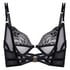 Amel Non-Padded Underwired Longline Bra, Black