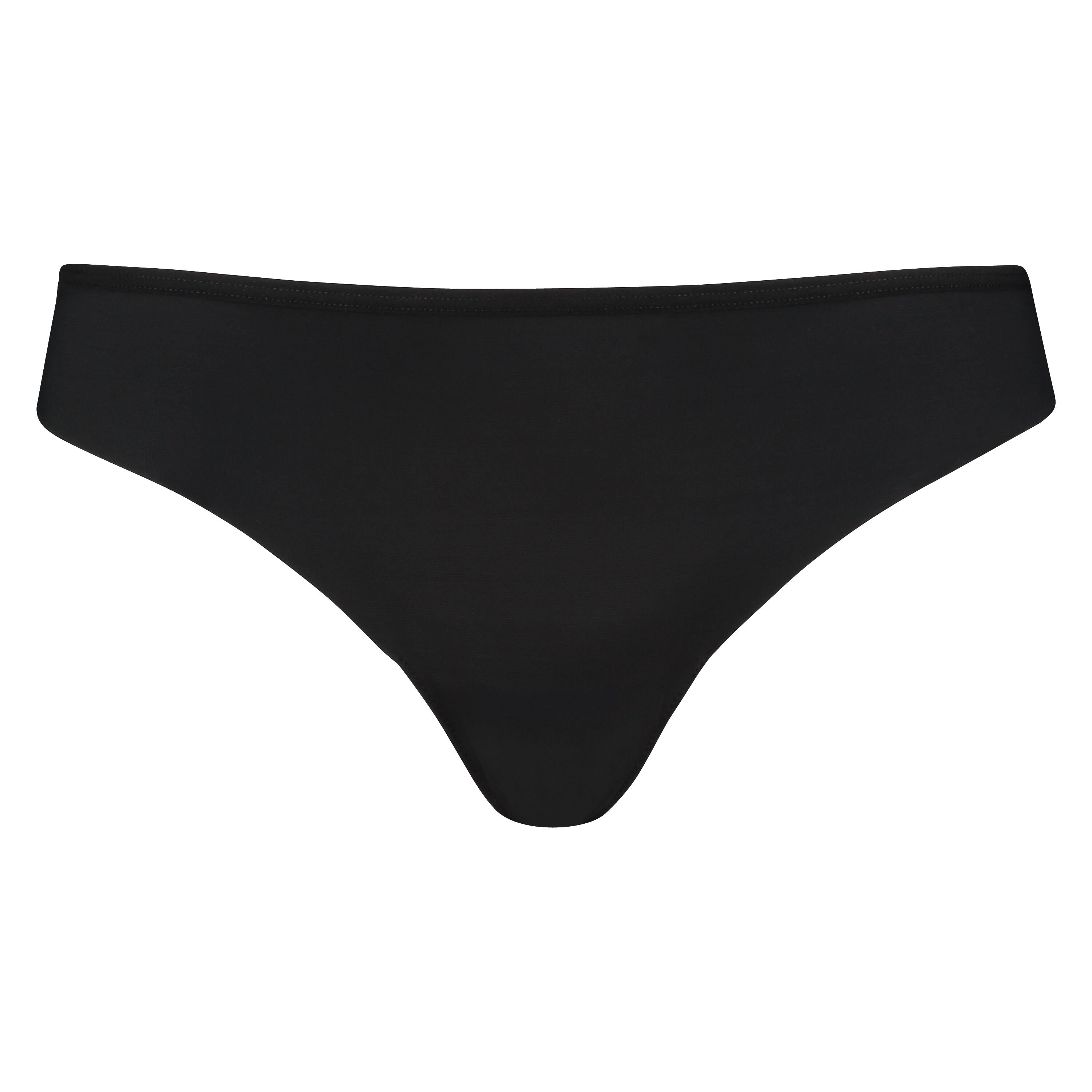 Lace Back Invisible Thong, Black