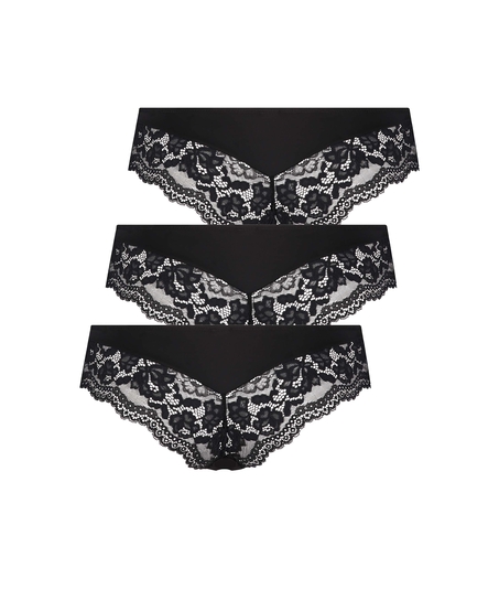 3-pack Brazilian shorts Valencia, Black