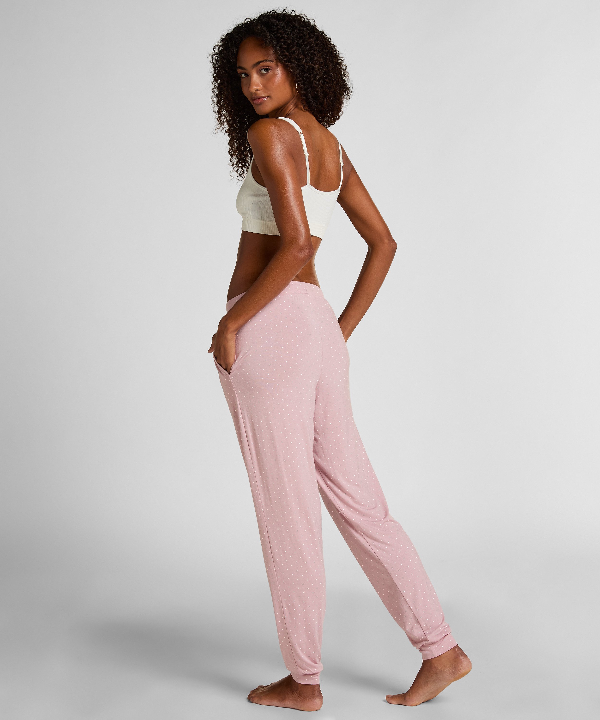 Jersey Pyjama Pants, Pink, main