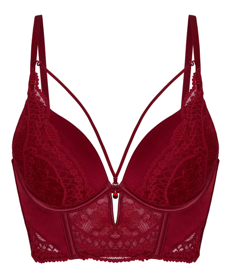 Push-Up Longline Bra Tosca, Red