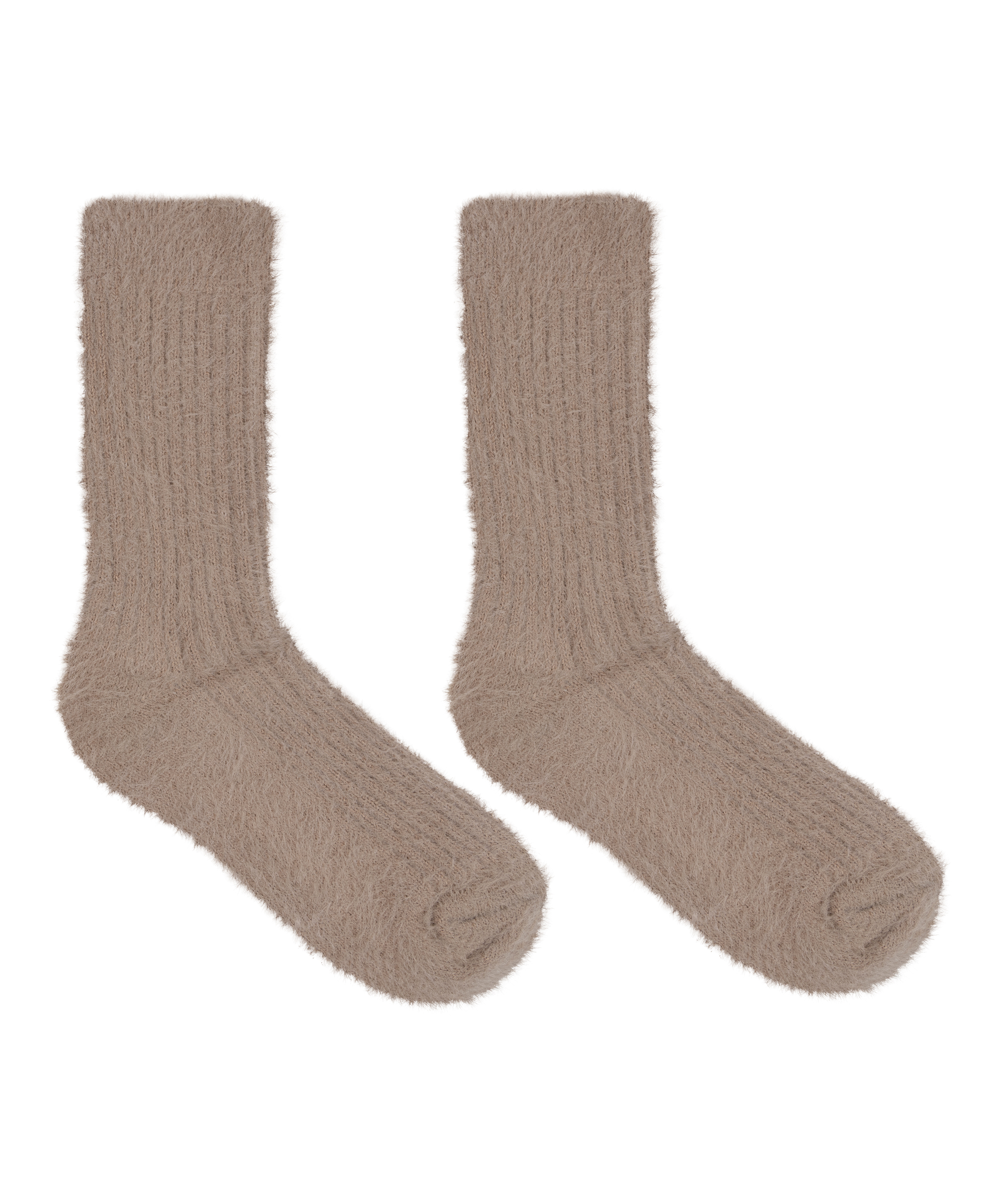 Liv Fluffy Socks, Beige, main