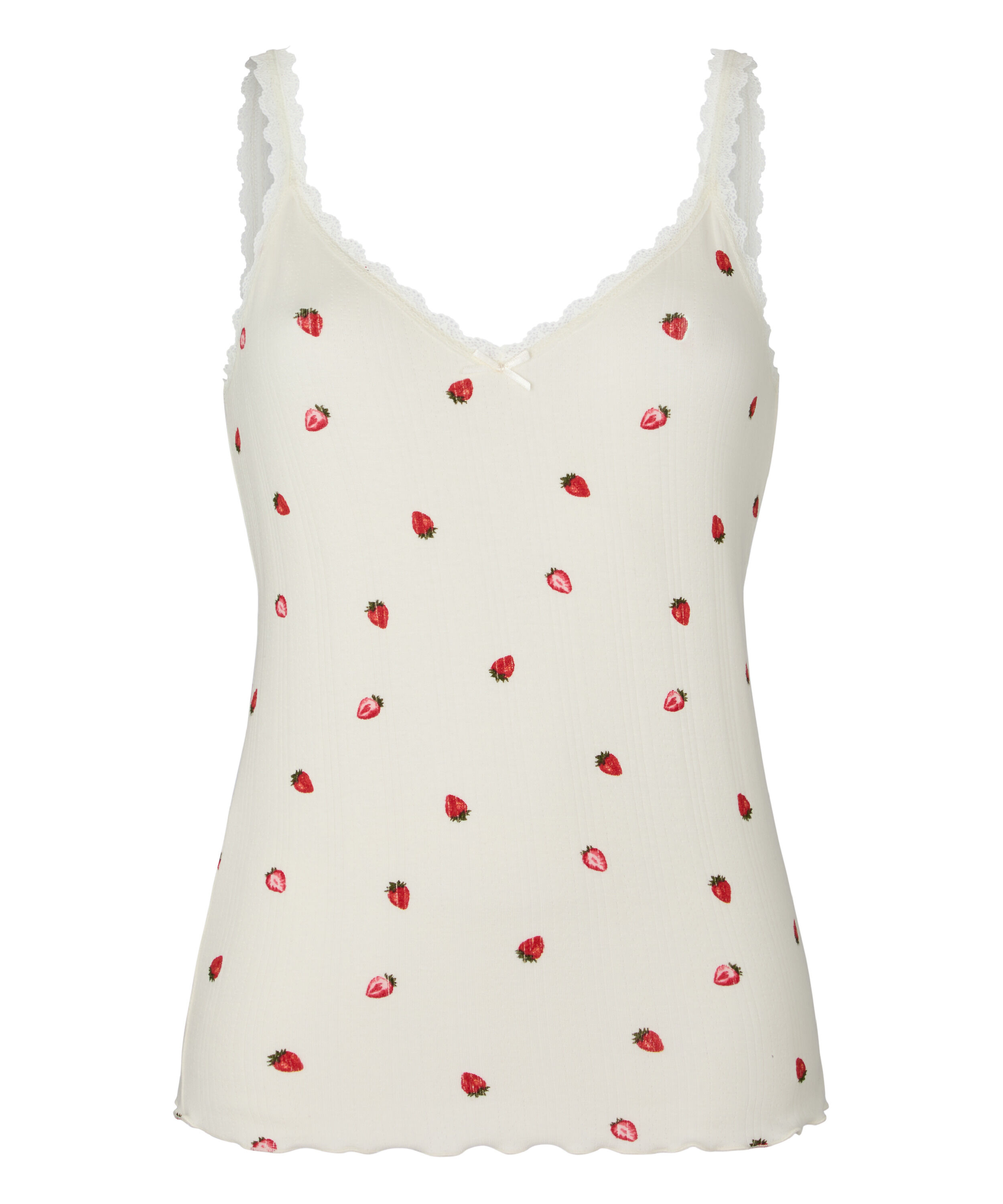 Pyjama Singlet Pointelle, White