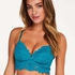 Shiloh Padded Longline Non-Underwired Bra, Blue