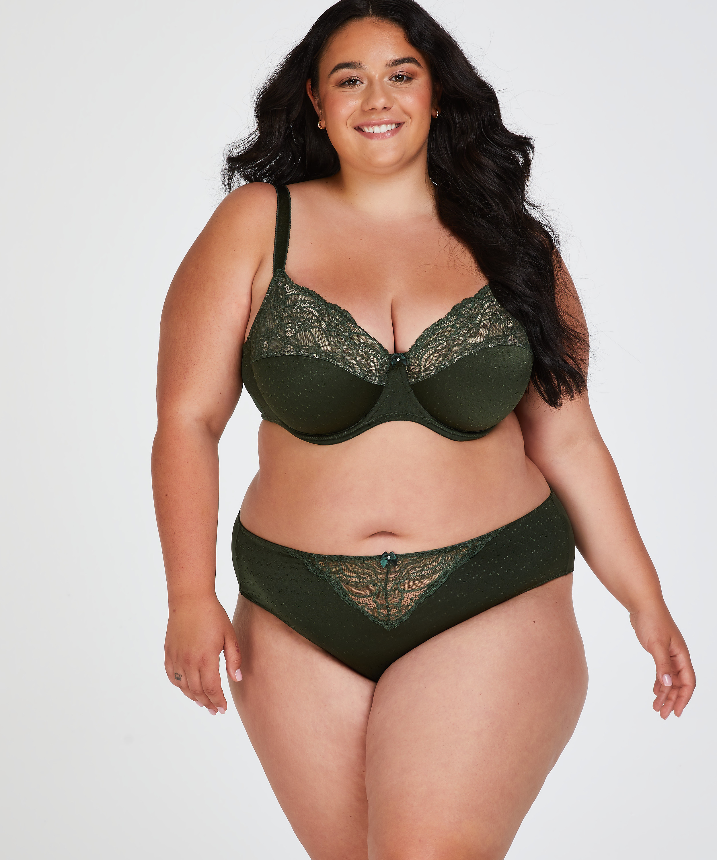 Sophie Non-Padded Underwired Bra, Green, main