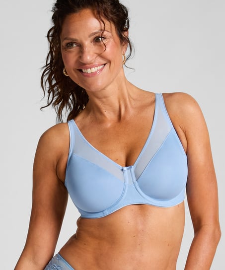 Nina Non-Padded Underwired Minimizer Bra, Blue