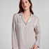 Satin Long-Sleeved Jacket, Beige