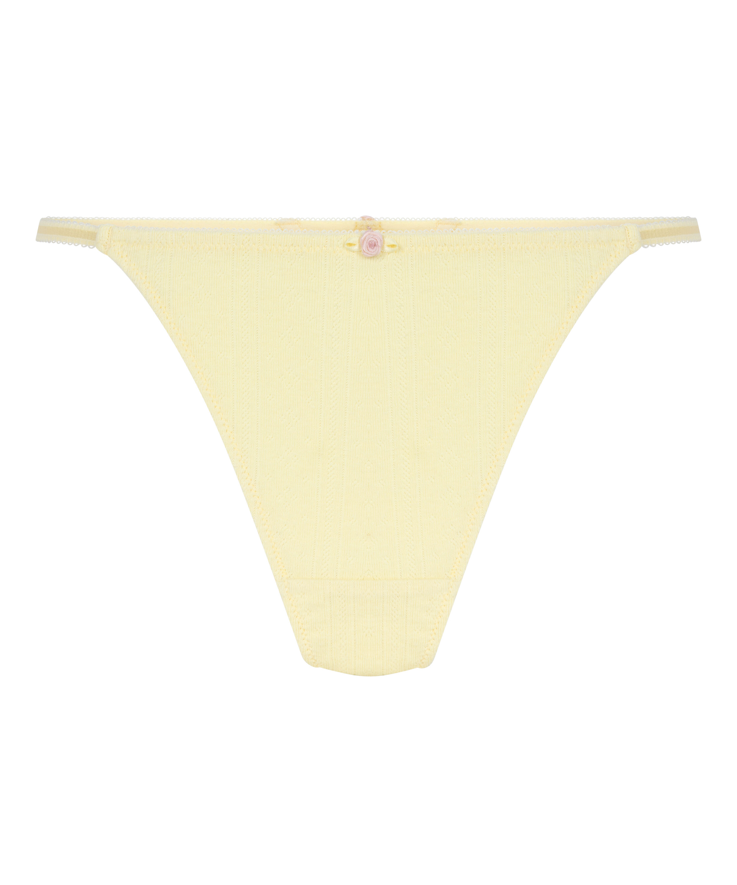 Pointelle Thong, Yellow