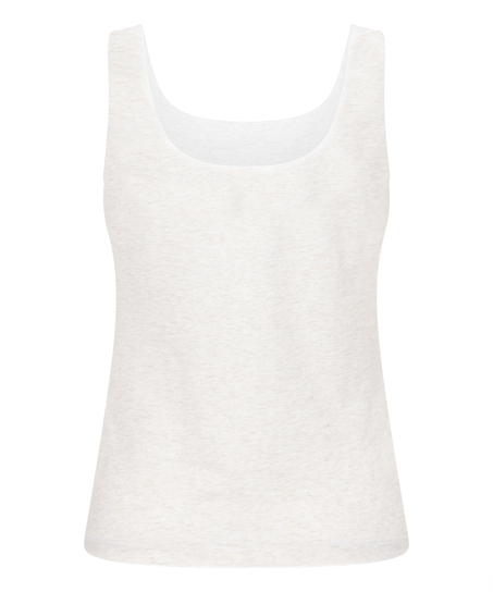 Singlet Tanktop Soft Cotton, Beige