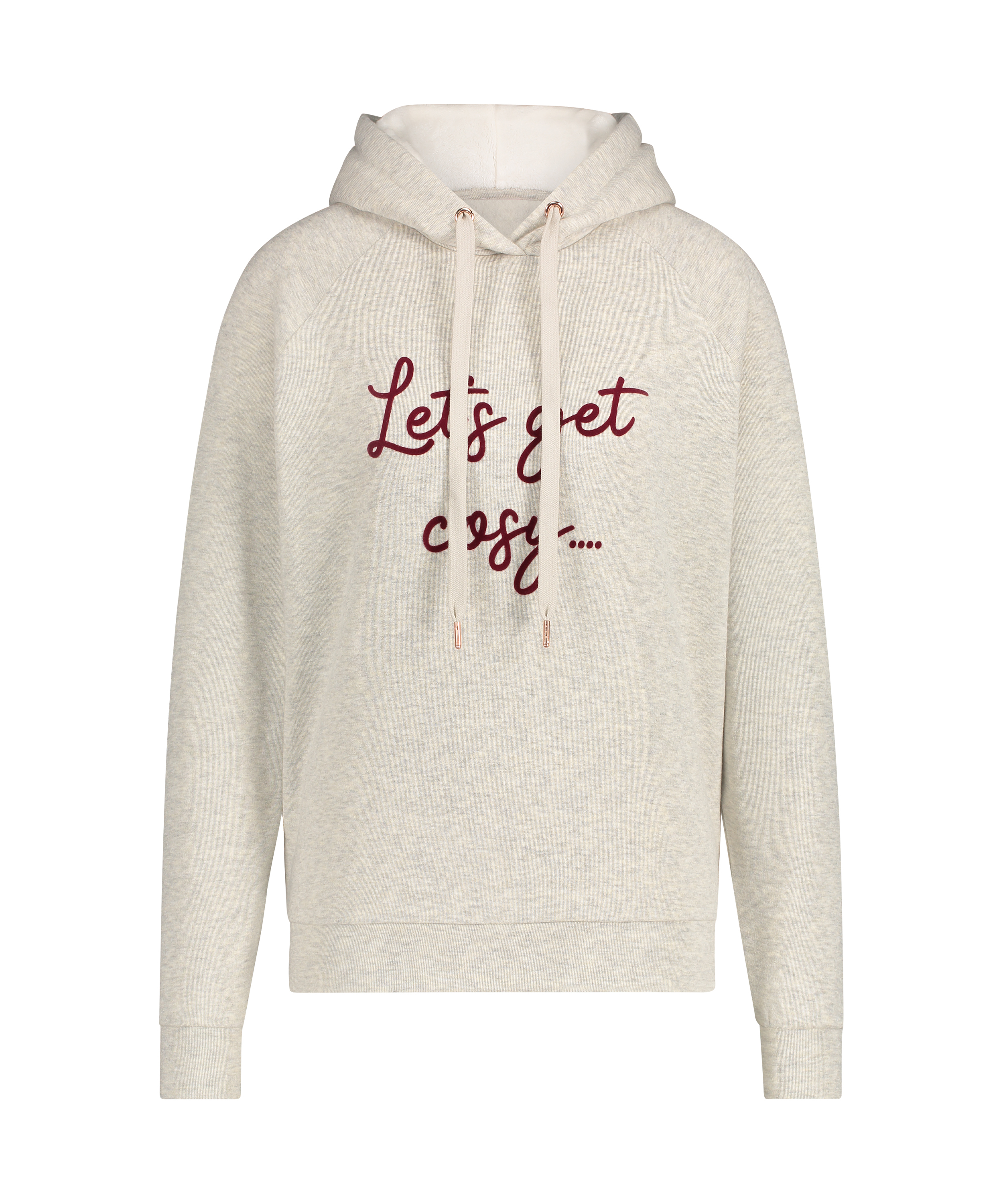 Longsleeved Hoodie, Beige, main