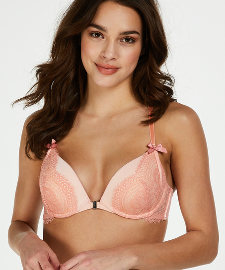 Paris Padded Push-up Underwired Bra, Pink