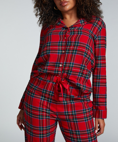 Twill pyjama set, Red