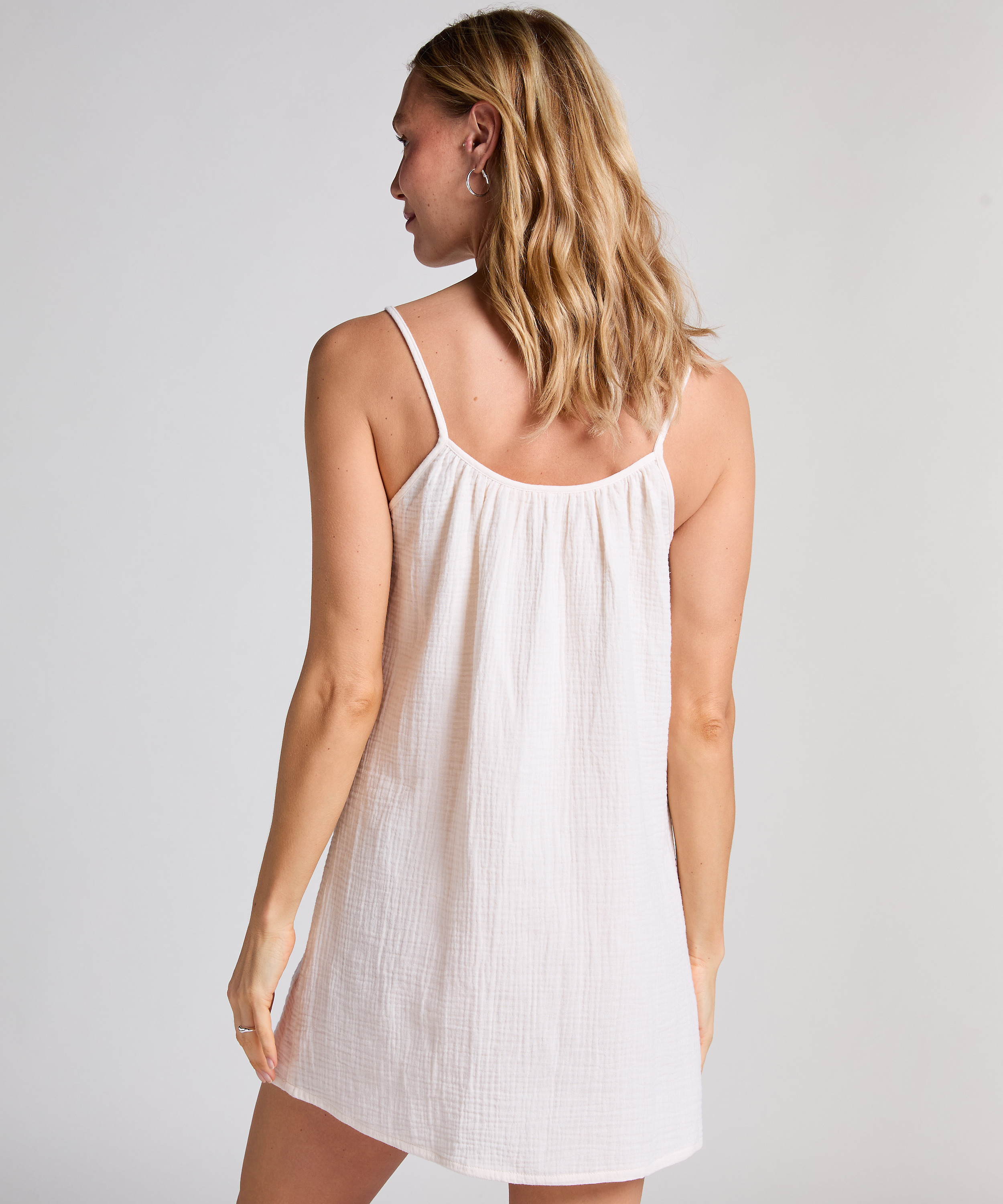 Muslin Slipdress, White, main