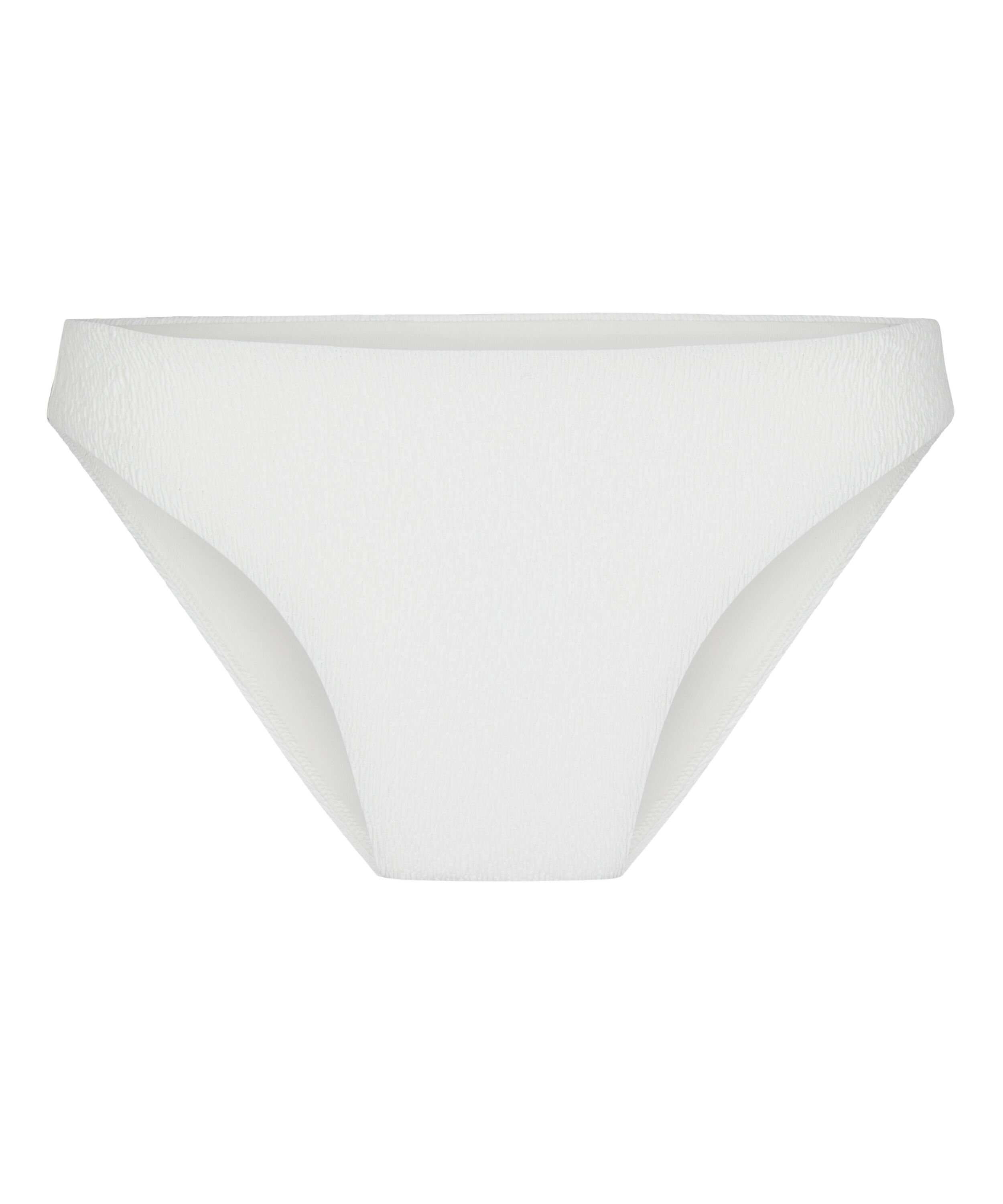 Highleg Bikini Bottom Crinkle, White