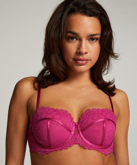 Daisy Padded Strapless Underwired Bra, Pink