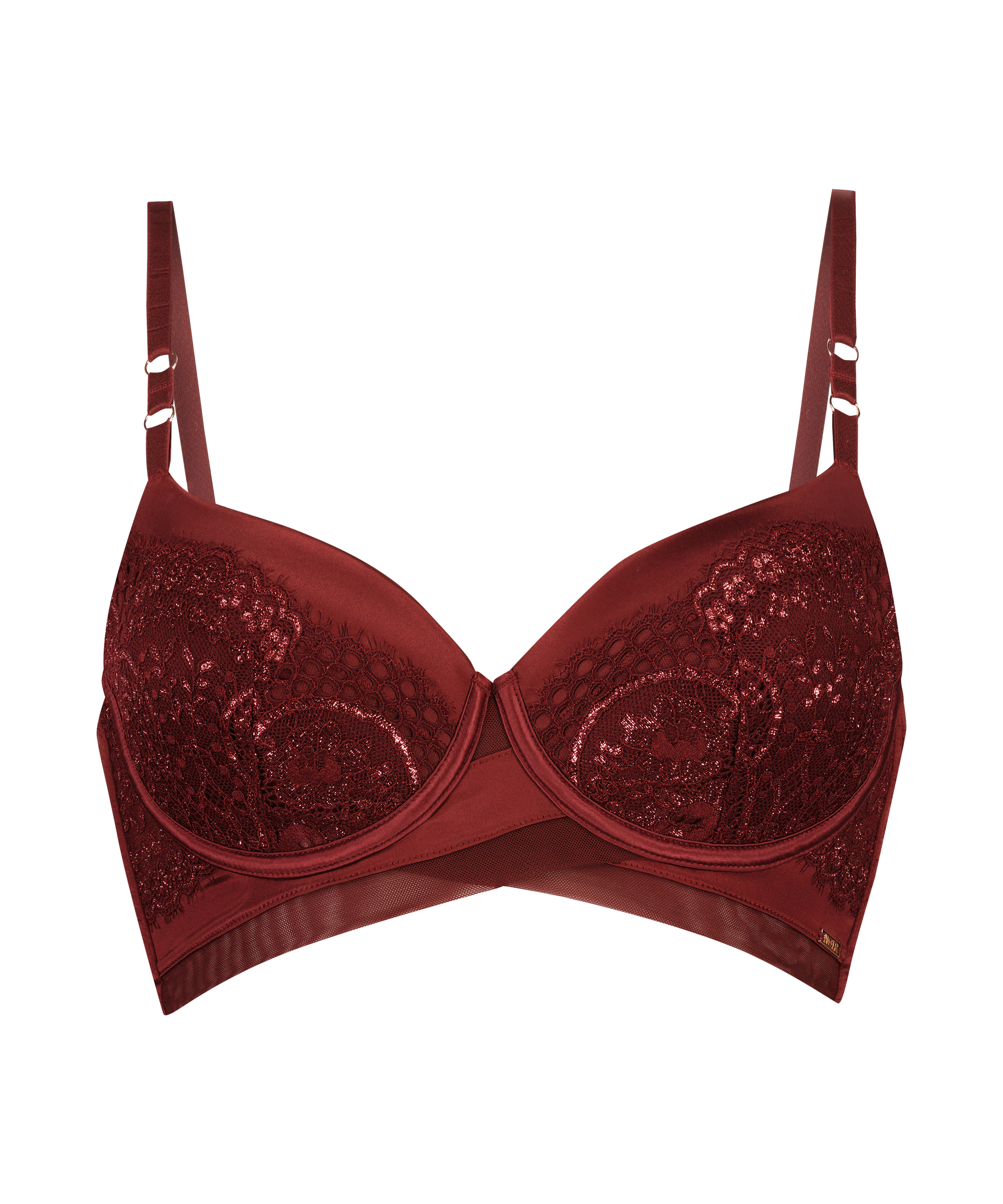 Lara Padded Underwired Bra, Red, main