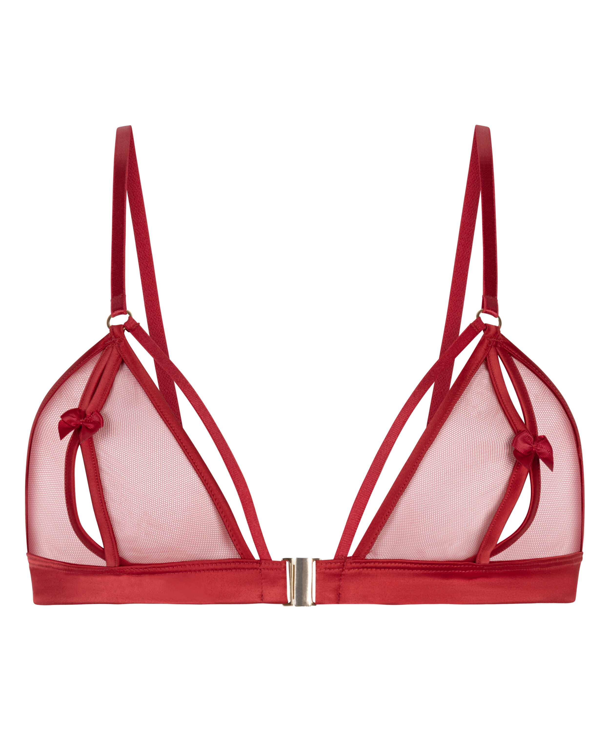 red triangle bralette