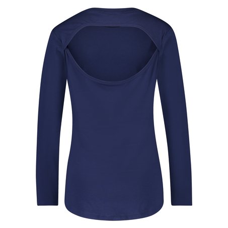 HKMX Strappy Basic Long-Sleeved Sports Top , Blue