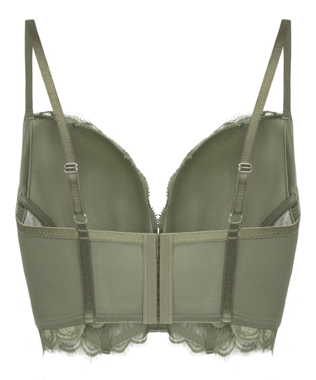 Prina Padded Underwired Longline Bra, Green