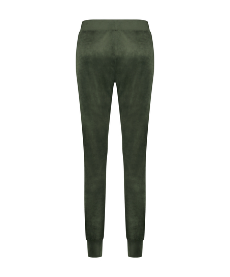 Petite Velours Jogging Bottoms, Green