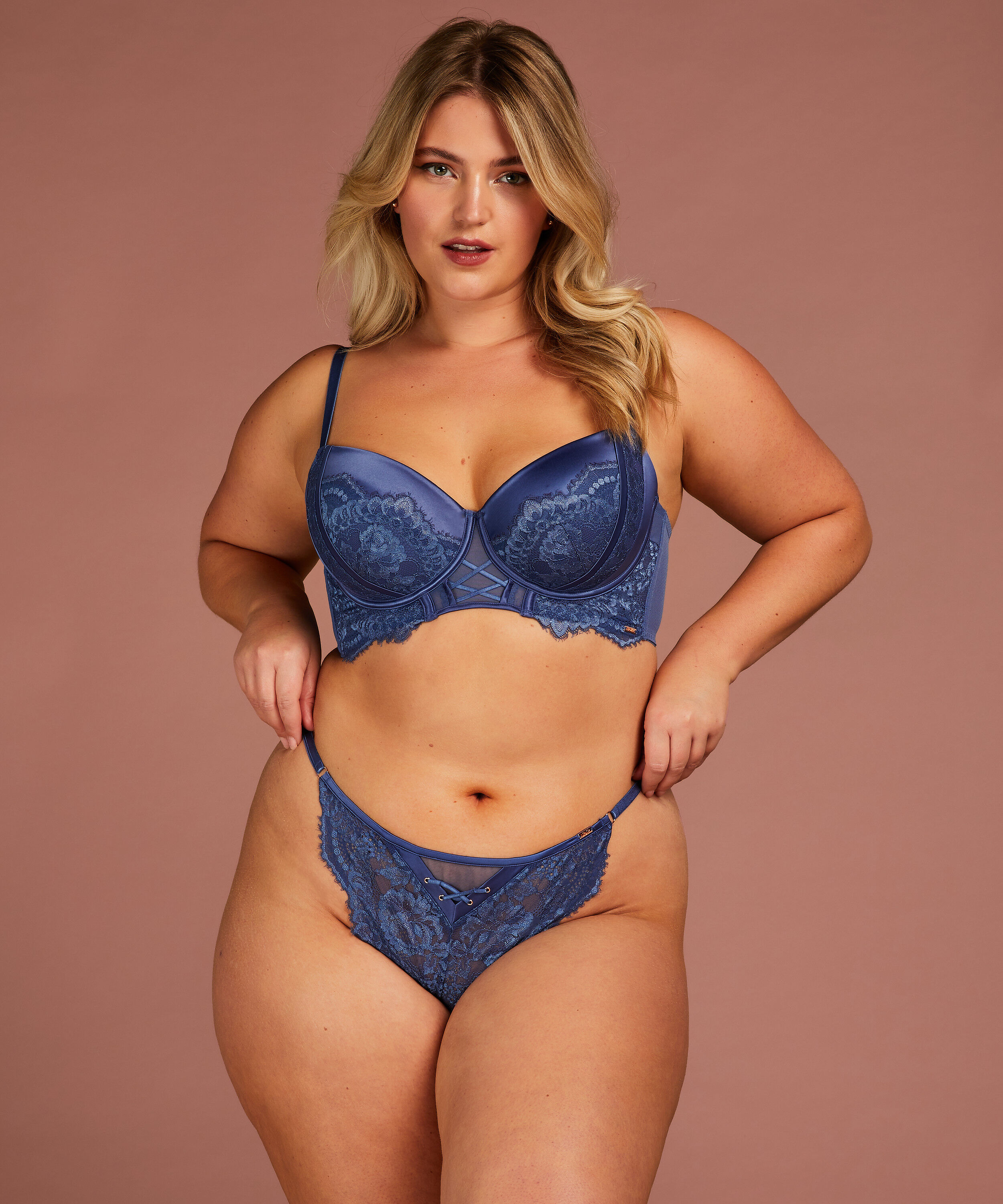 Daan High Leg Thong, Blue